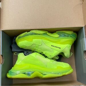 Balenciaga Triple S Sneaker Neon Green/Yellow  Men Size 11